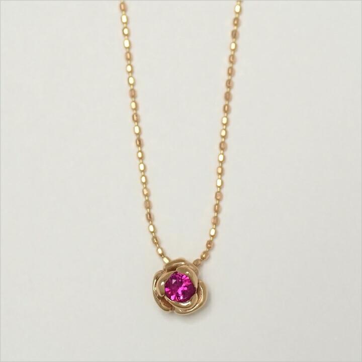 ペンダントトップ ルビー 薔薇 ローズ romantica ネックレス PT900
