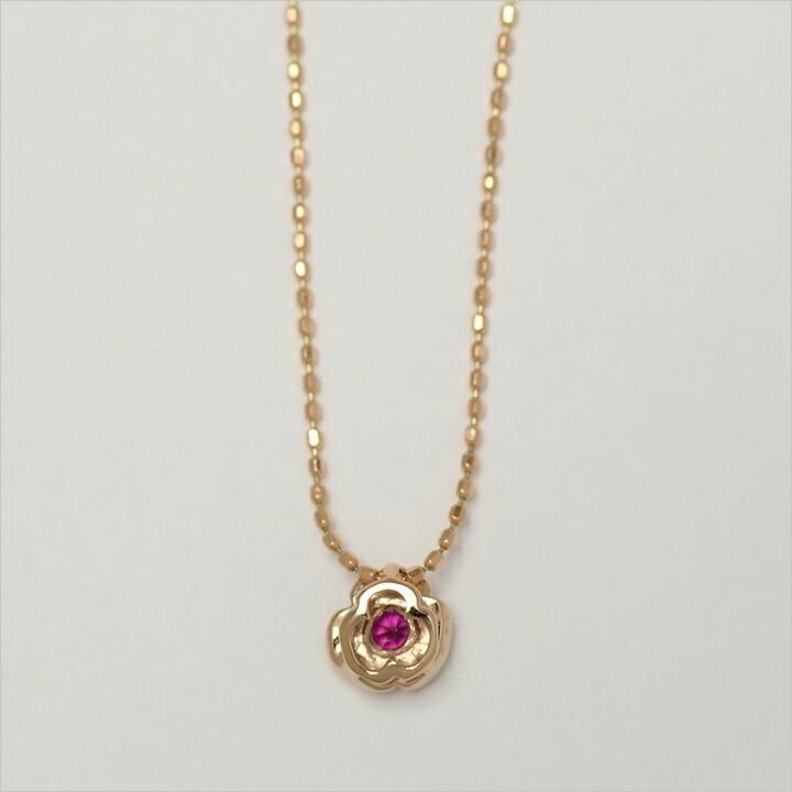 ペンダントトップ ルビー 薔薇 ローズ romantica ネックレス PT900