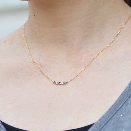 ネックレス カラーチェンジガーネット ダイヤモンド 18金 K18 ゴールド