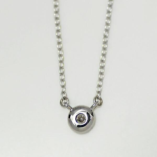 ネックレス ダイヤモンド 0.05ct 雫 sizuku ペンダント アズキチェーン 