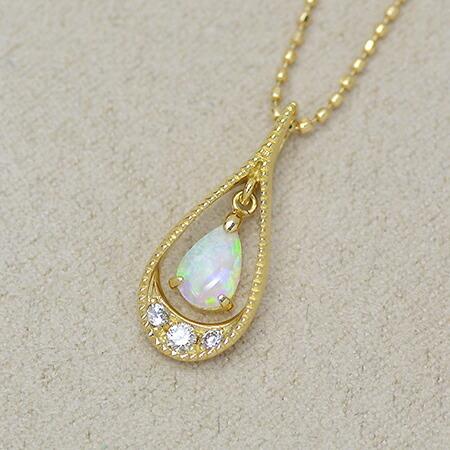 ペンダントトップ オパール ダイヤモンド versare ネックレス PT900 