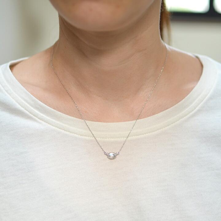 ネックレス ブルームーンストーン ダイヤモンド giocare ペンダント 