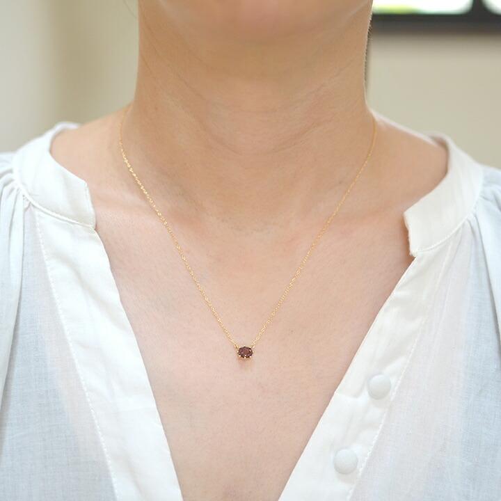 K18 カラーチェンジガーネット　イエローゴールド　ネックレス ネックレス カラーチェンジガーネット 18金 K18 ゴールド santo