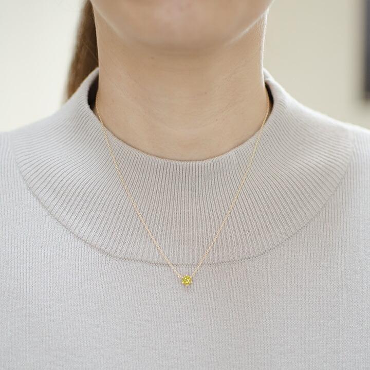 ネックレス カナリートルマリン 18金 K18 ゴールド reginetta
