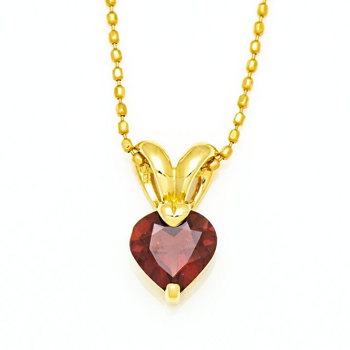 ペンダントトップ ガーネット ゴールド K18 1月誕生石