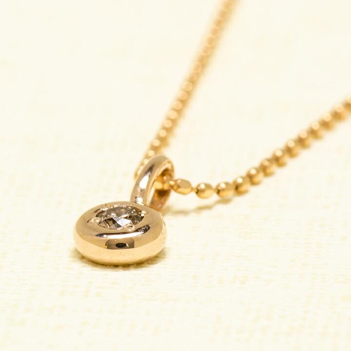ペンダントトップ ブラウンダイヤモンド 0.05ct piccolo ネックレス