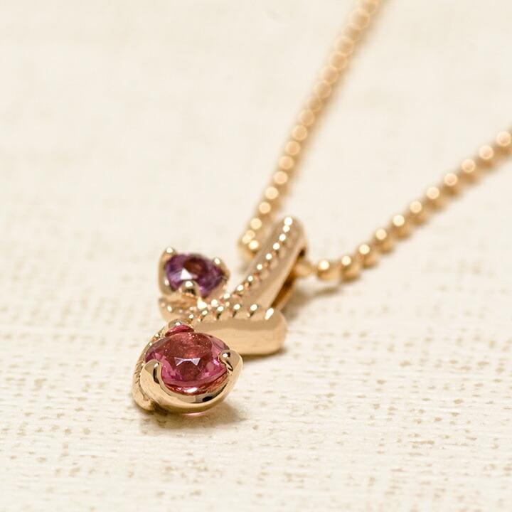 ペンダントトップ ピンクトルマリン ロードライトガーネット