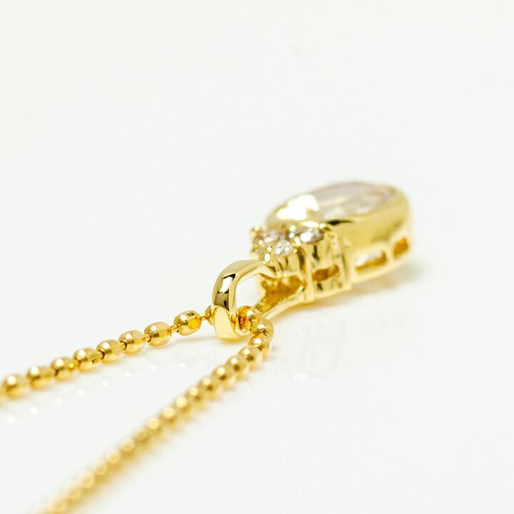 ネックレス ペンダント トップ ブルームーンストーン ダイヤモンド