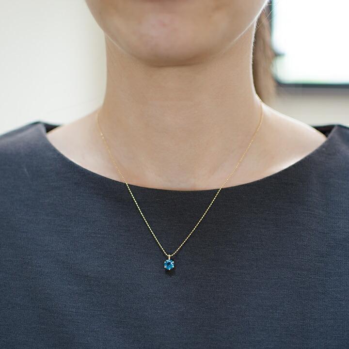 ペンダントトップ ロンドンブルートパーズ sempre ネックレス PT900