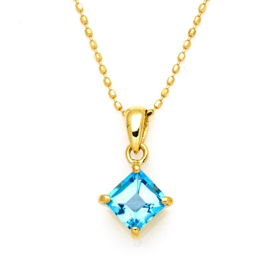 ペンダントトップ ブルートパーズ ゴールド K18 プラチナ900・K10選択