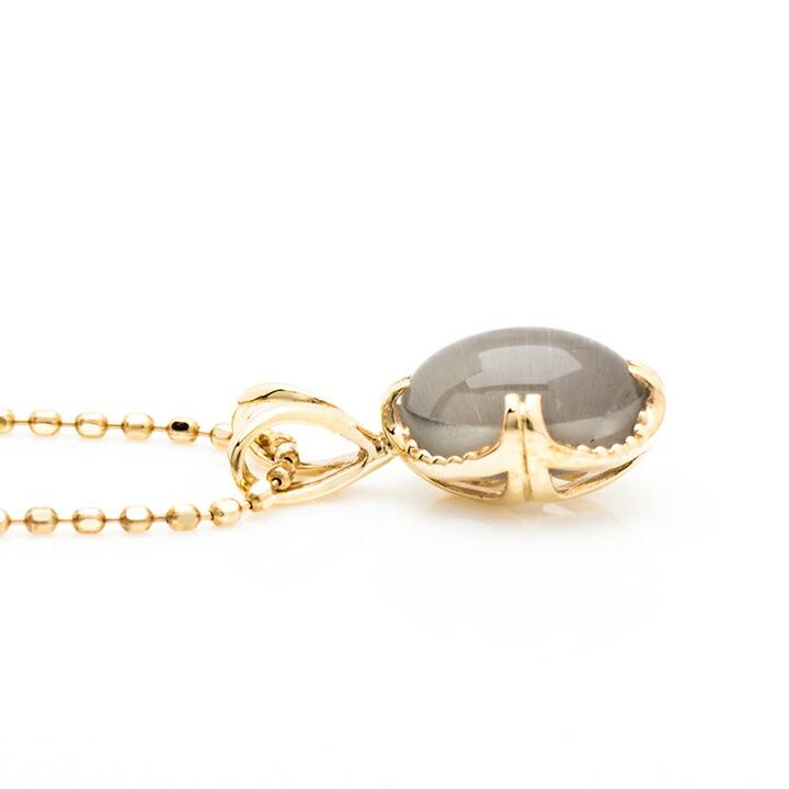 ペンダントトップ シリマナイトキャッツアイ drop ネックレス PT900