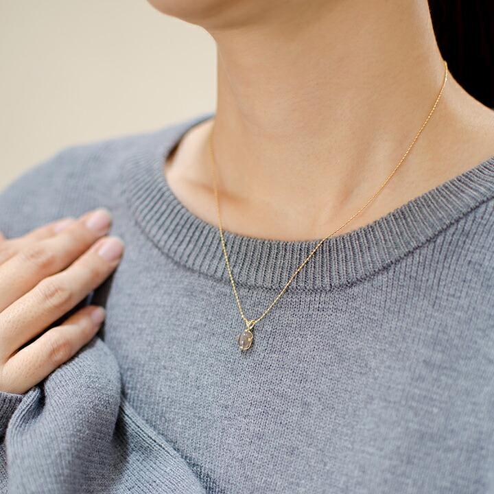 ペンダントトップ シリマナイトキャッツアイ drop ネックレス PT900