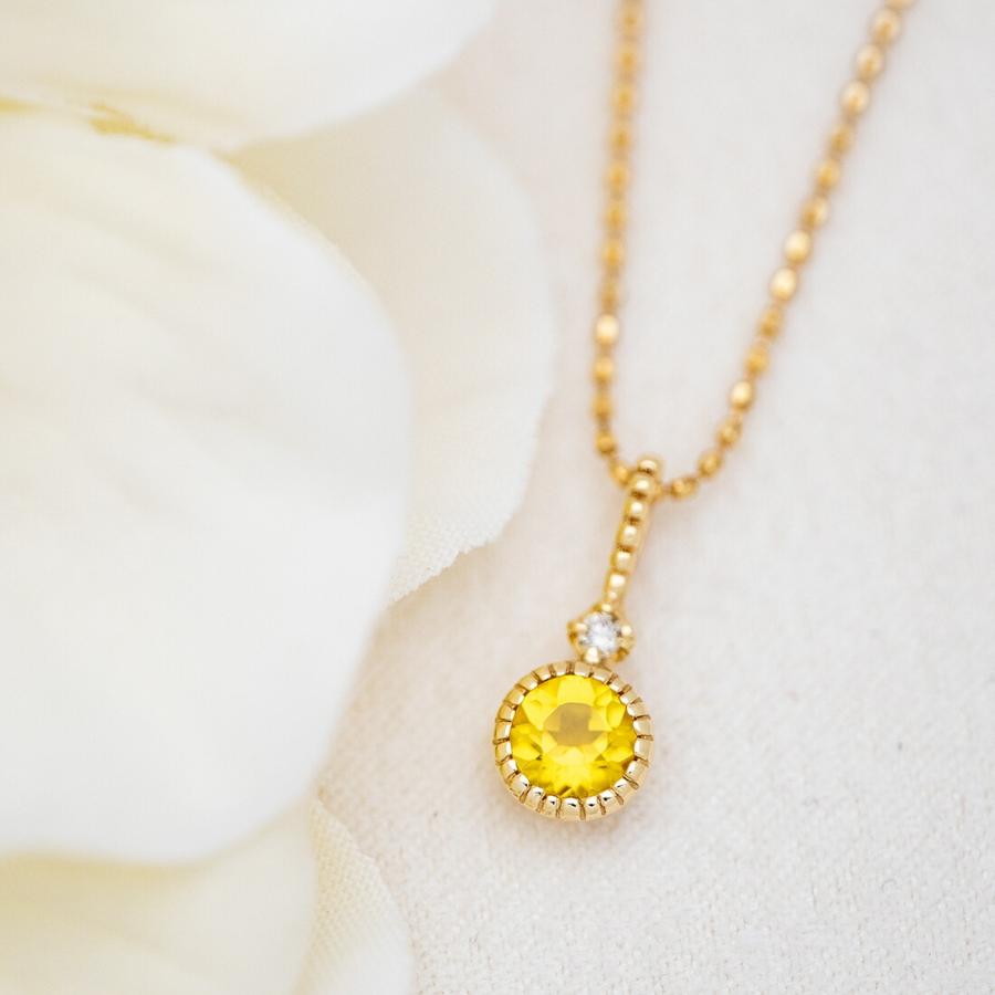 ペンダントトップ イエローベリル ダイヤモンド ゴールド K10 プラチナ