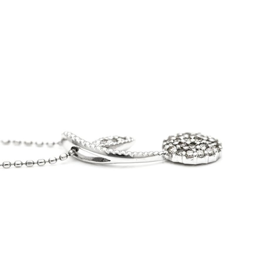 ペンダントトップ ダイヤモンド 花 フラワー ネックレス PT900・K18