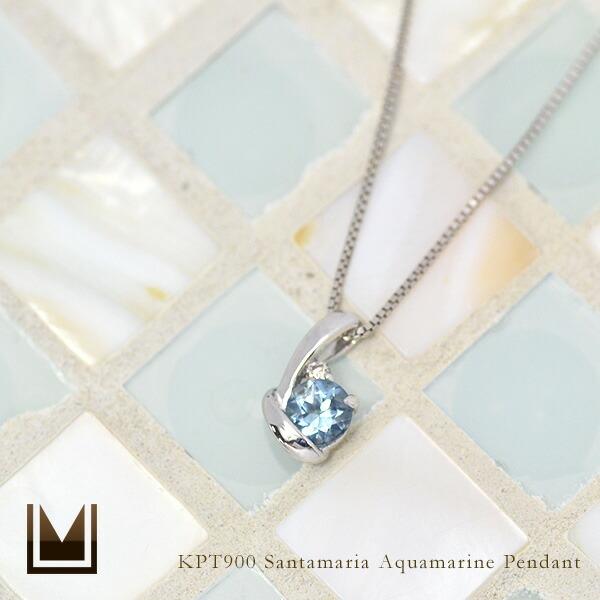 ペンダントトップ サンタマリアアクアマリン ダイヤモンド chiarita  