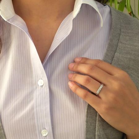 結婚指輪 マリッジリング  18金 ゴールド レディース ダイヤモンド K18 40代 50代の画像