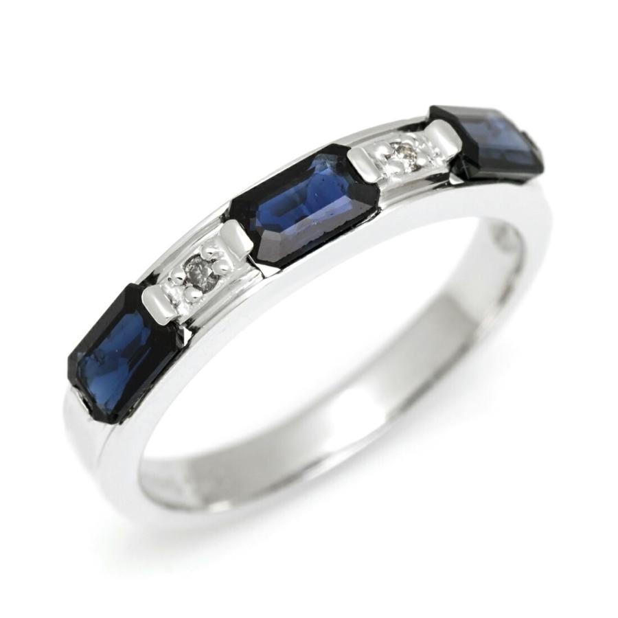 指輪 プラチナ サファイア 金 K18 ダイアモンド