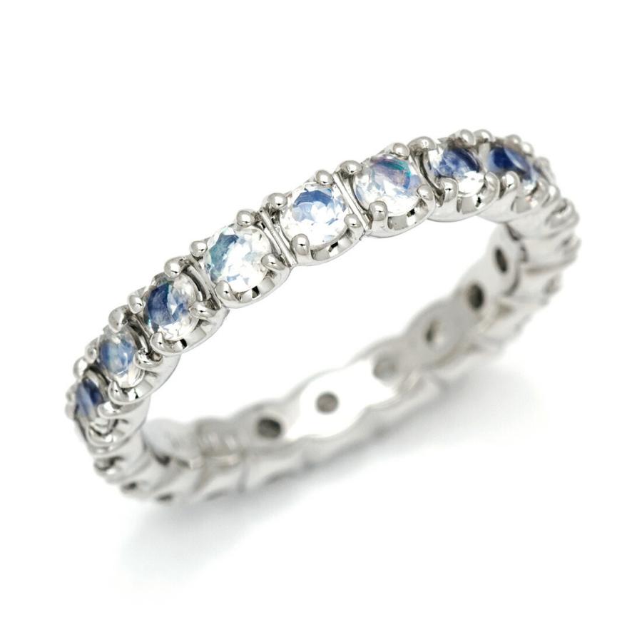 セール☆アムPT900タンザナイト×ブルームーンストーン フルエタニティピンキー セール☆アムPT900タンザナイト×ブルームーンストーン フル