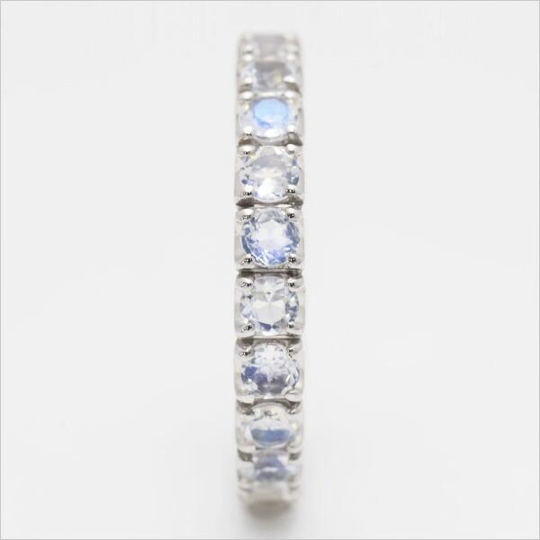 【umu】K18ロイヤルブルームーンストーンエタニティリング 受注生産品】K18ロイヤルブルームーンストーンフルエタニティリング