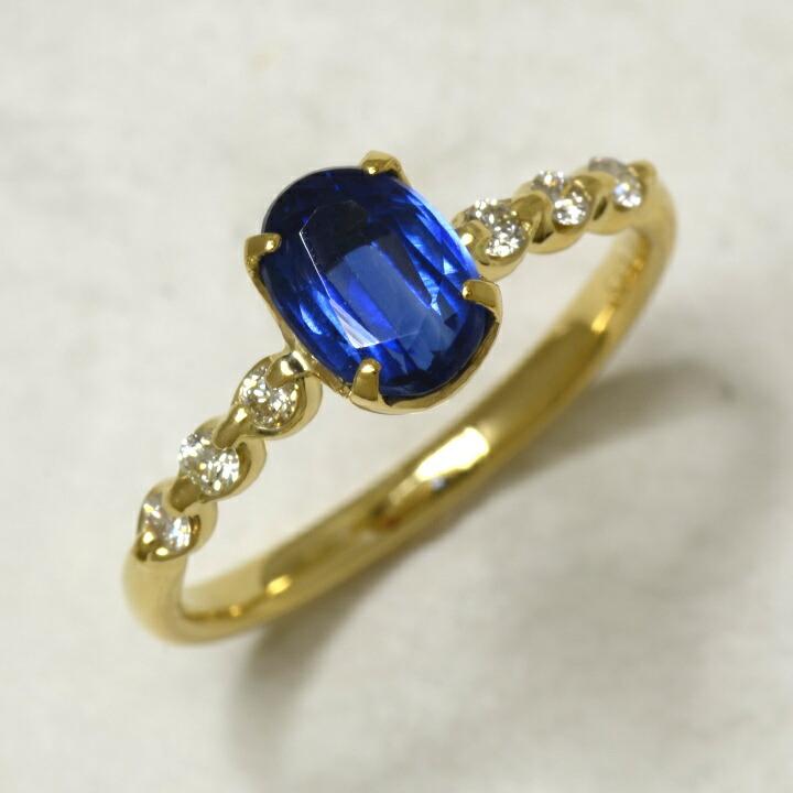 リング 指輪 カイヤナイト ダイヤモンド ゴールド K18 プレゼント 