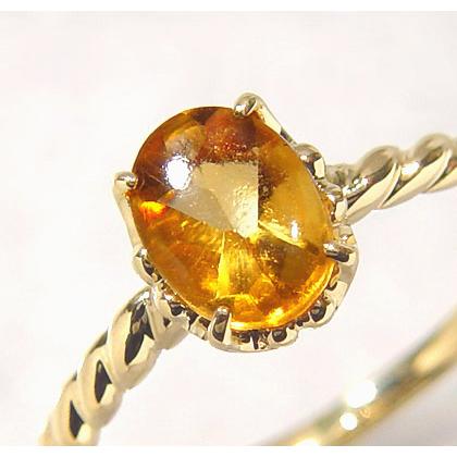 Pt900 &K18 シトリンのシンプルリング Pt900 シトリン リング | orient