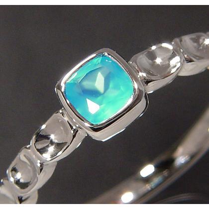 リング 指輪 シーブルーカルセドニー vetro PT900・K18・K10選択可