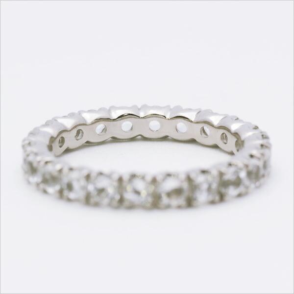 フルエタニティリング 指輪 ホワイトトパーズ PT900・K18・K10