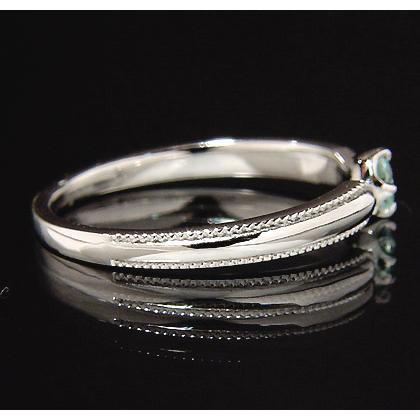 K18 グリーンベリル リング 指輪 nastro アクセサリーミル打ち