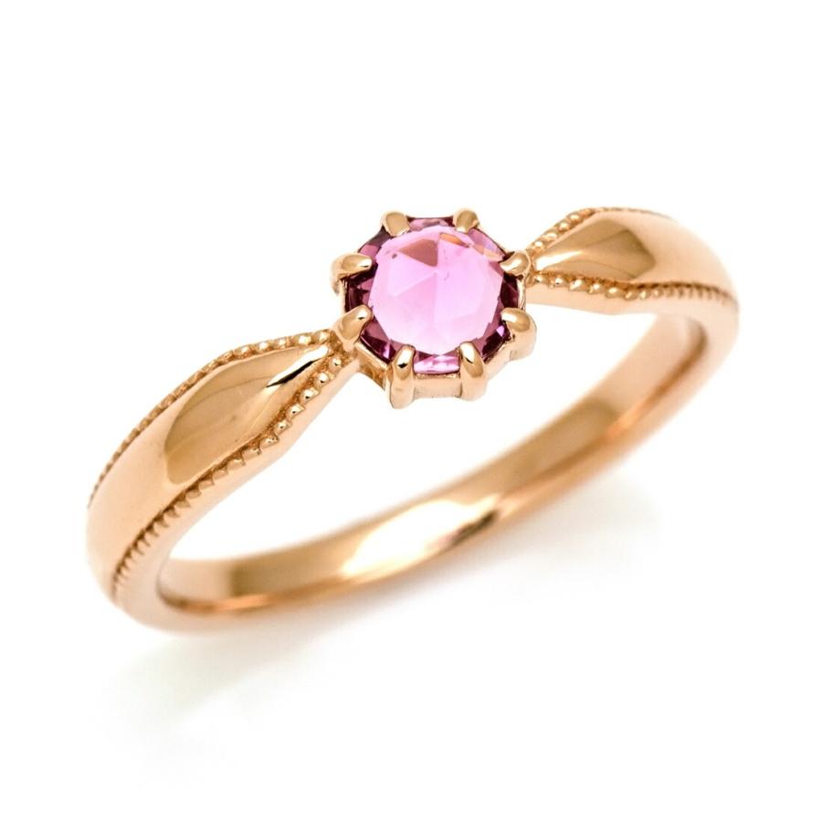 ピンクトルマリン１８kリング リング 指輪 ピンクトルマリン ローズカット tocca ゴールド K18