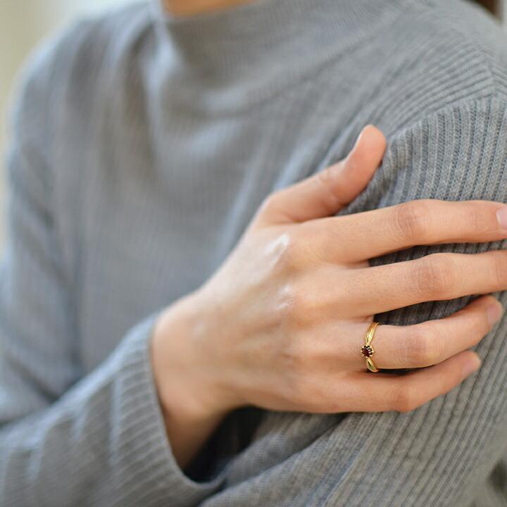 リング 指輪 パイロープガーネット カボション tocca ゴールド