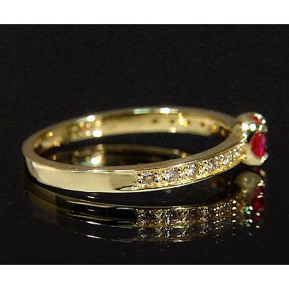 指輪 リング ルビー ダイヤモンド polarita PT900・K18・K10選択可