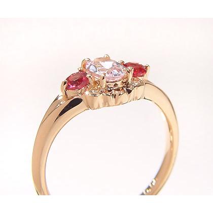 K18 モルガナイト × ルベライト ダイヤモンド リング 指輪 magia 4月  