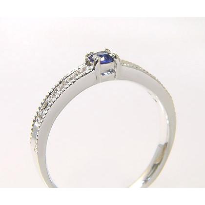 指輪 リング ブルーサファイア ダイヤモンド decenza PT900・K18・K10