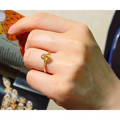 指輪 リング シトリン drop PT900・K18・K10選択可 プラチナ ゴールド