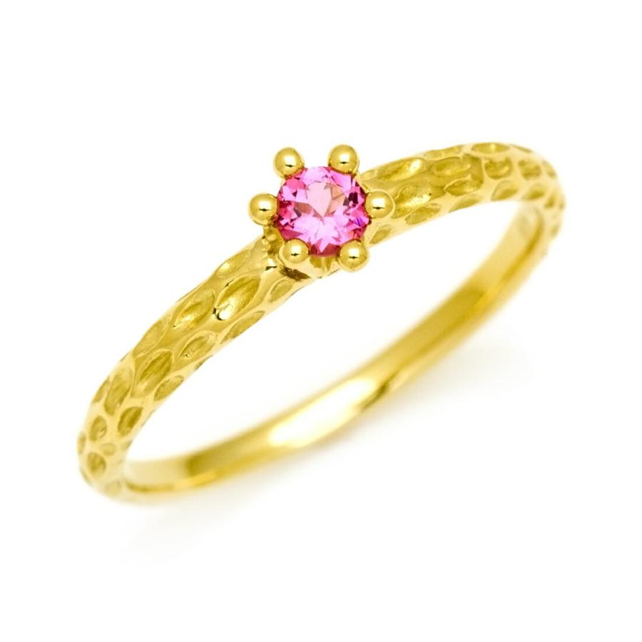 リング 指輪 ピンクスピネル corteccia ゴールド K18 8月誕生石 
