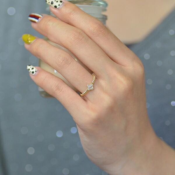 指輪 リング ダイヤモンド フラワーモチーフ prana PT900・K18・K10