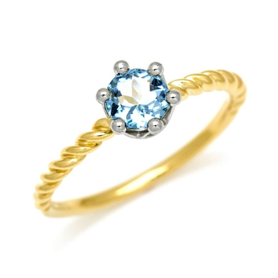 指輪 リング アクアマリン reginetta プラチナ900 ゴールド K18