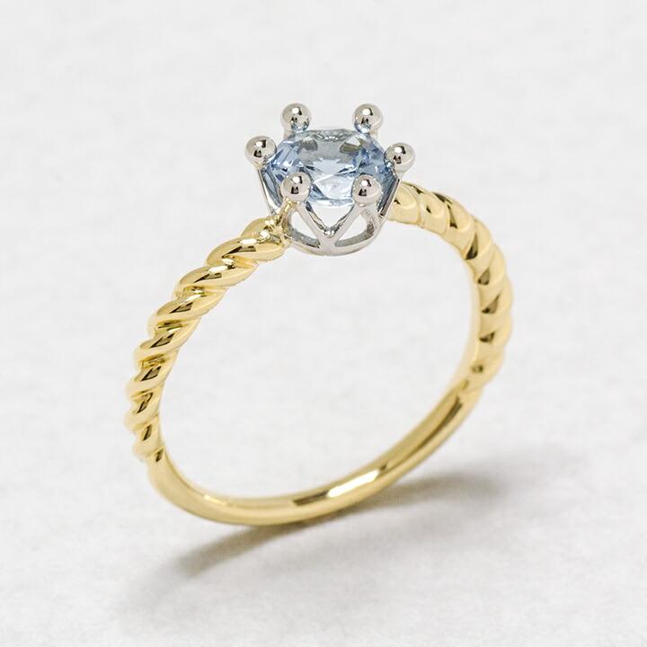 指輪 リング アクアマリン reginetta プラチナ900 ゴールド K18