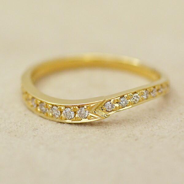 指輪 エタニティリング ダイヤモンド 0.18ct リボン dono PT900・K18
