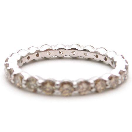 K18 ブラウンダイヤモンド 1.2〜1.5ct フルエタニティリング 指輪 4月 