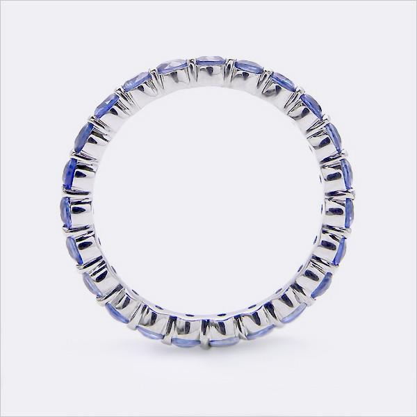指輪 フルエタニティリング ブルーサファイア 1.8ct PT900・K18・K10