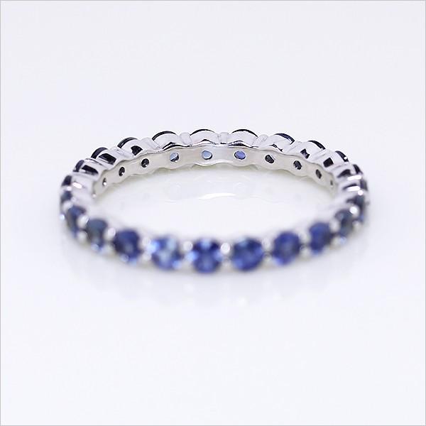 指輪 フルエタニティリング ブルーサファイア 1.8ct PT900・K18・K10