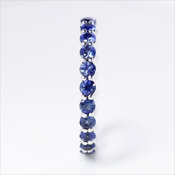 指輪 フルエタニティリング ブルーサファイア 1.8ct PT900・K18・K10