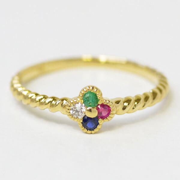 18k リング　美品 レイヤードリング ワイドリング ゴールドリング 指輪 18KGP