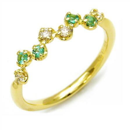 指輪 リング ダイヤモンド エメラルド stellato PT900・K18・K10選択可