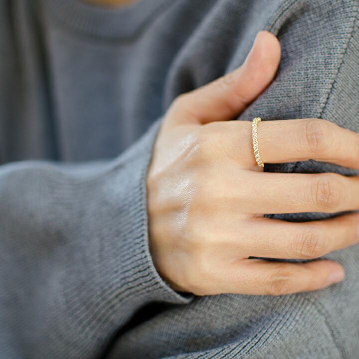 指輪 エタニティリング ダイヤモンド 0.5ct PT900・K18・K10選択可 