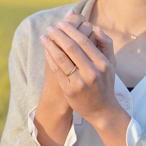 リング 指輪 ダイヤモンド 0.09ct ゴールド K18 minori 4月誕生石  