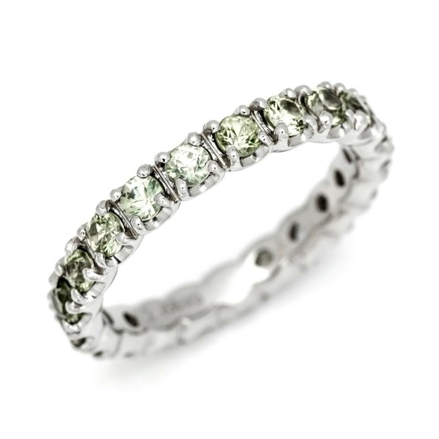 フルエタニティリング 指輪 グリーンサファイア ゴールド K189月