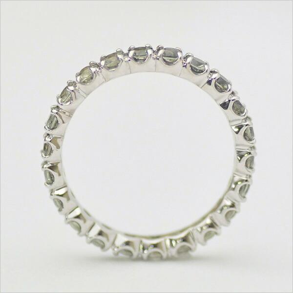 フルエタニティリング 指輪 グリーンサファイア ゴールド K189月