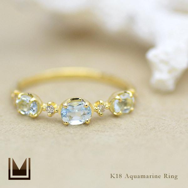 お値下げ不可k18リングpt900 アクアマリンリング10号 指輪 リング アクアマリン PT900・K18・K10選択可 プラチナ ゴールド